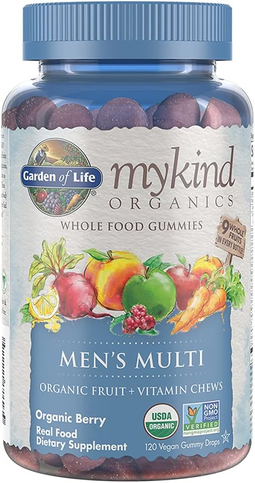 Garden of Life Organics Women 40+ Gummy Vitamins - Berry - Certified Organic Non-GMO Vegan &amp Organics Men's Gummy Vitamins Multi Berry 120 Count