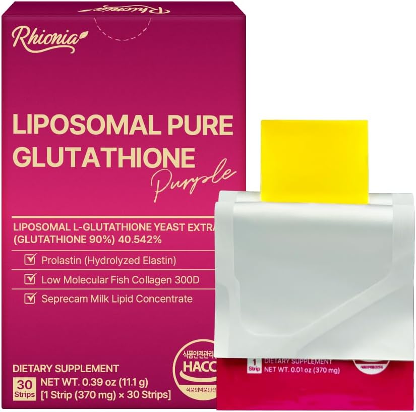 (370mg X 30) Liposomal Pure Glutathione Purple Film Strips/Glutathione 150 mg Supplement 90% Purity