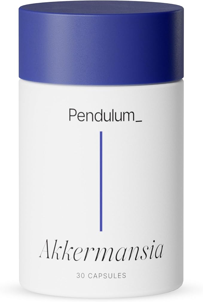 Pendulum Akkermansia Probiotic with Prebiotic Fiber - Increases GLP-1 Production Delayed Release Third-Party Tested 100M AFU Live Strain for Gut Health for Men &amp Women (30 Capsules 1-Pack)