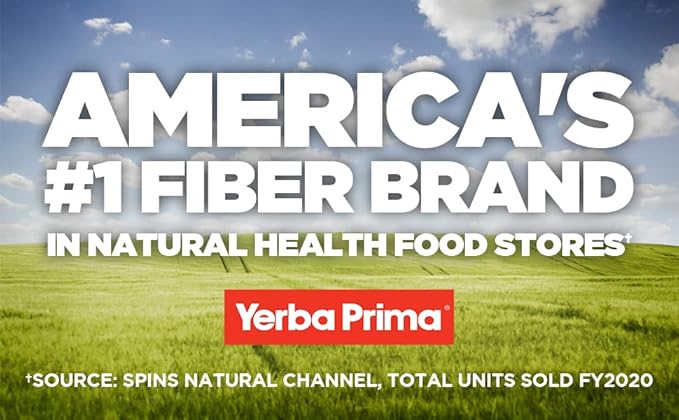 Yerba Prima Prebiotic Colon Care Capsules 400 Caps - Five Forms of Fiber Plus FOS Pre-biotics - Dietary Health Supplement - Healthy Soluble &amp Insoluble Fibers for Regularity &amp Digestive Suppo