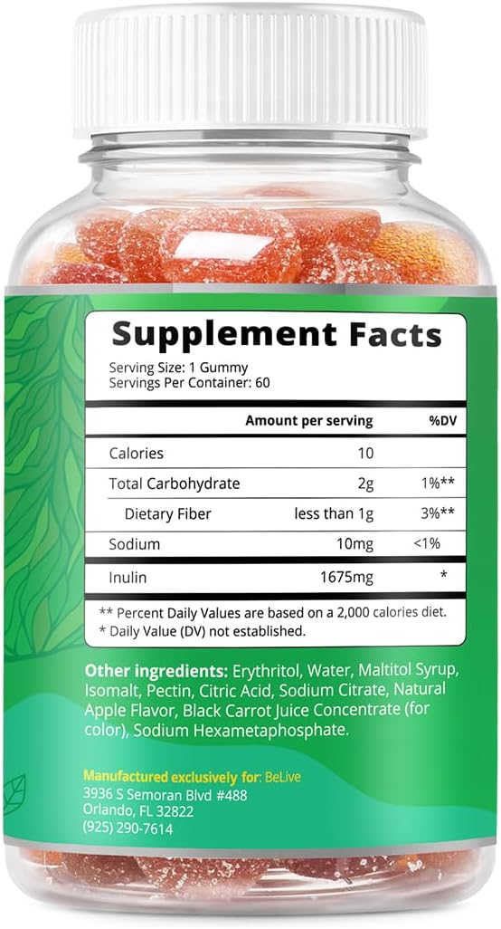 BeLive Healthy Gut Dream Team Bundle Probiotic and Fiber Gummies for Digestive and Gut Health Sugar Free Vegan