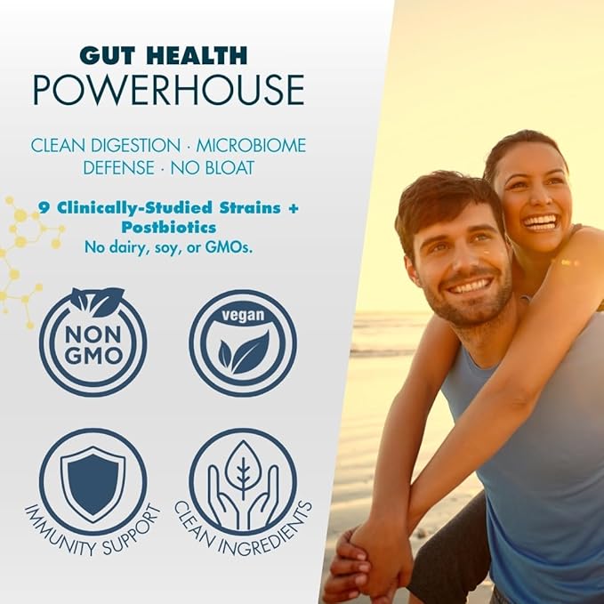 myPEAK PeakBiotic: The Ultimate Vegan Synbiotic with 50 Billion CFU Probiotics Prebiotics Postbiotics Modbiotics and Gut Lining to Enhance Digestion Skin and Mood with 2-Month Supply 60 Capsules