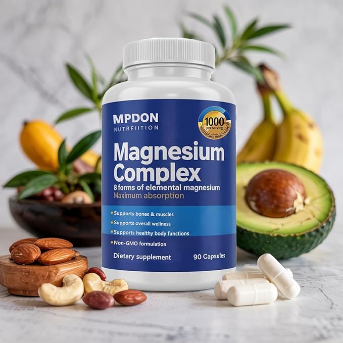 8-in-1 Magnesium Complex 1000mg - Features Elemental Magnesium &amp Citrate - 90 Capsules (2)