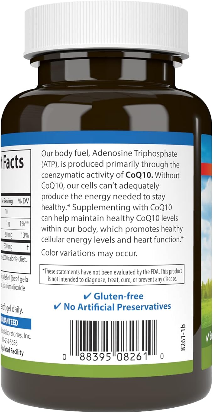 Carlson - Co-Q10 Co-Enzyme Q10 300 mg Energy Production &amp Heart Function 60 Softgels