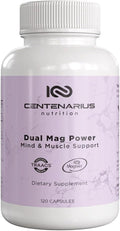 Centenarius Nutrition Dual Mag Power – Advanced Magnesium Complex with Magtein &amp TRAACS for Focus Sleep Muscle Recovery &amp Energy Balance