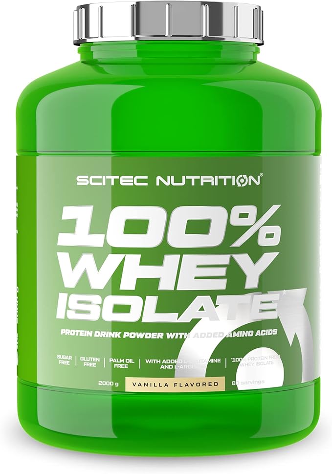 100% Whey Isolate Protein 2000g Vanilla Scitec Nutrition 80 servings 2kg = 441lb by Scitec Nutrition