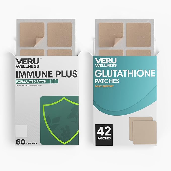 Veru Wellness Immune Complete Boost Duo Lifestyle Patches – Non-Ingestible Topical Wellness Patch Time-Release Wear 8–10 Hours (120 Patches)