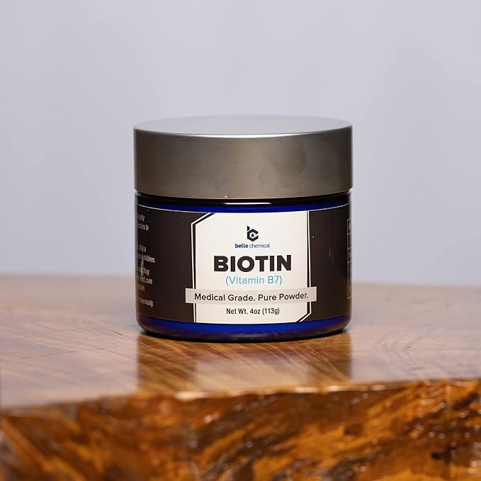 Belle Chemical Biotin (Vitamin B7) Pure Powder 4oz (113g) Hair Nails Metabolism Cell Growth