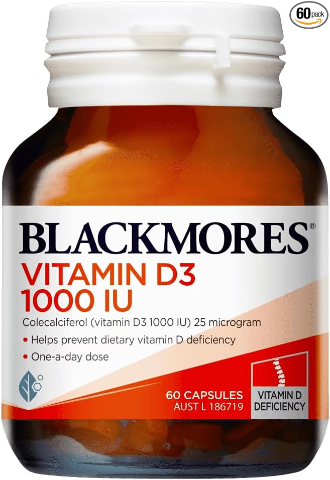 Blackmores Vitamin D3 1000IU 60 Capsules high Strength Vitamin d Made in Australia
