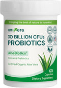 Univera Probiotics for Women Probiotics and Prebiotics 30 Billion CFUs with Organic Aloe Vera -14 Strains Digestive Enzymes for Adults - Vegan AloeBiotics 60ct.