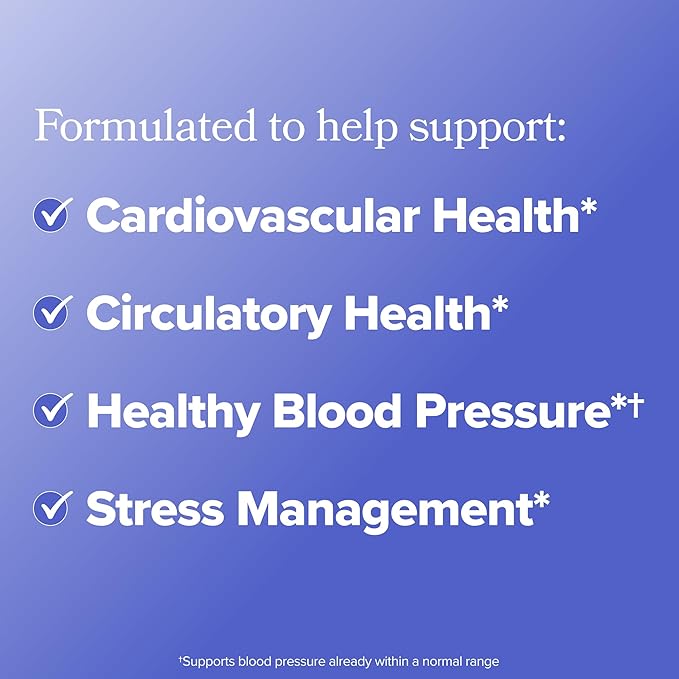O Positiv MENO Heart + Blood Pressure Support Capsules – Daily Support for Healthy Circulation Stress Management &amp Blood Pressure – with CoQ10 Beets Pine Bark &amp Saffron – 30 Servings