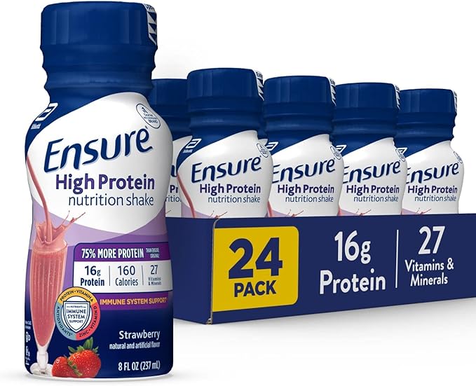 Ensure High Protein Nutrition Shake 24 Pack and Ensure Max Protein Nutrition Shake 30g Protein 12 Pack