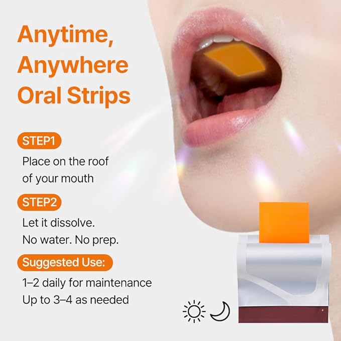 ESTHER FORMULA Liposomal Glutathione Strips (90 ct) - Glutathione Direct Antioxidant Support &amp Skin Brightening | Fast-Absorbing Oral Beauty Film | Korean Supplement | Made in USA