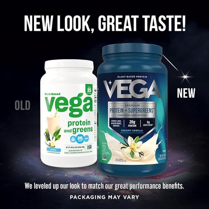 Vega Protein and Greens Protein Powder Mixed Berry (11 Servings) 25g Plant Based Protein Plus Veggies Vegan Non-GMO Pea Protein for Women and Men 1.2lbs