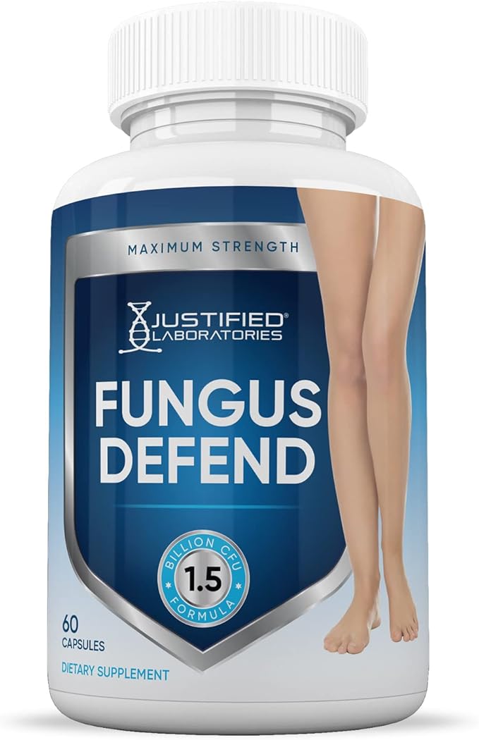 Justified Laboratories (5 Pack) Fungus Defend Pills 1.5 Billion CFU Probiotic 300 Capsules