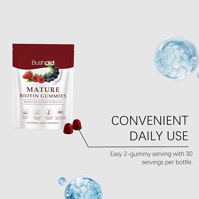 Lumin Hair Growth Gummies with Biotin Rosemary &amp Saw Palmetto - Supports Healthy Hair Growth Strength &amp Scalp Health Nourishes Skin &amp Nails Vegan Mixed Berry Flavor 60 Count
