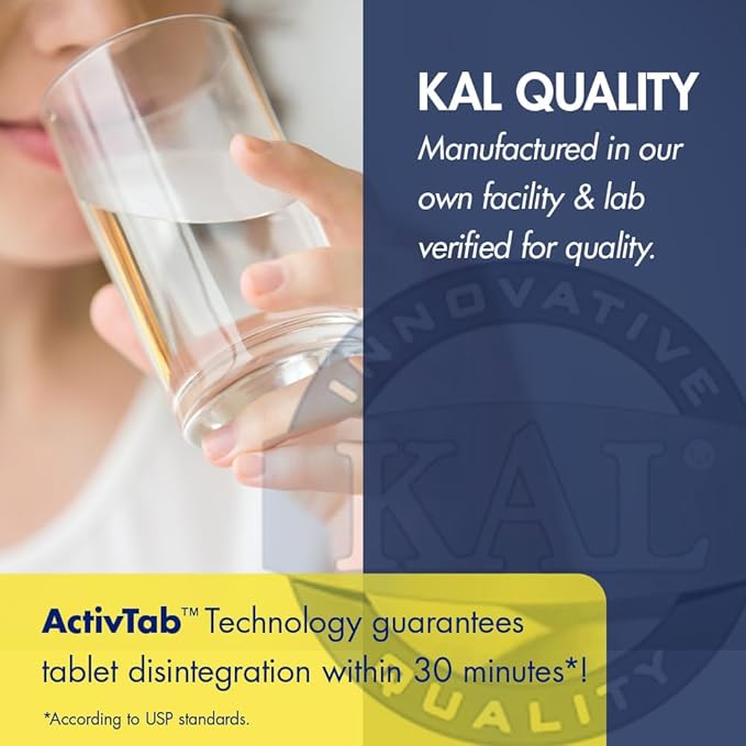 KAL Extra Strength Calcium Magnesium Tablets 250 Count