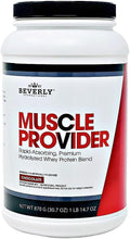 Beverly International Muscle Provider 28 Servings Chocolate. Super-Fast-Absorbing Whey Protein Powder for Recovery Lean Muscle. Fills Your Muscles not Your Stomach. Tastes Like ice Cream