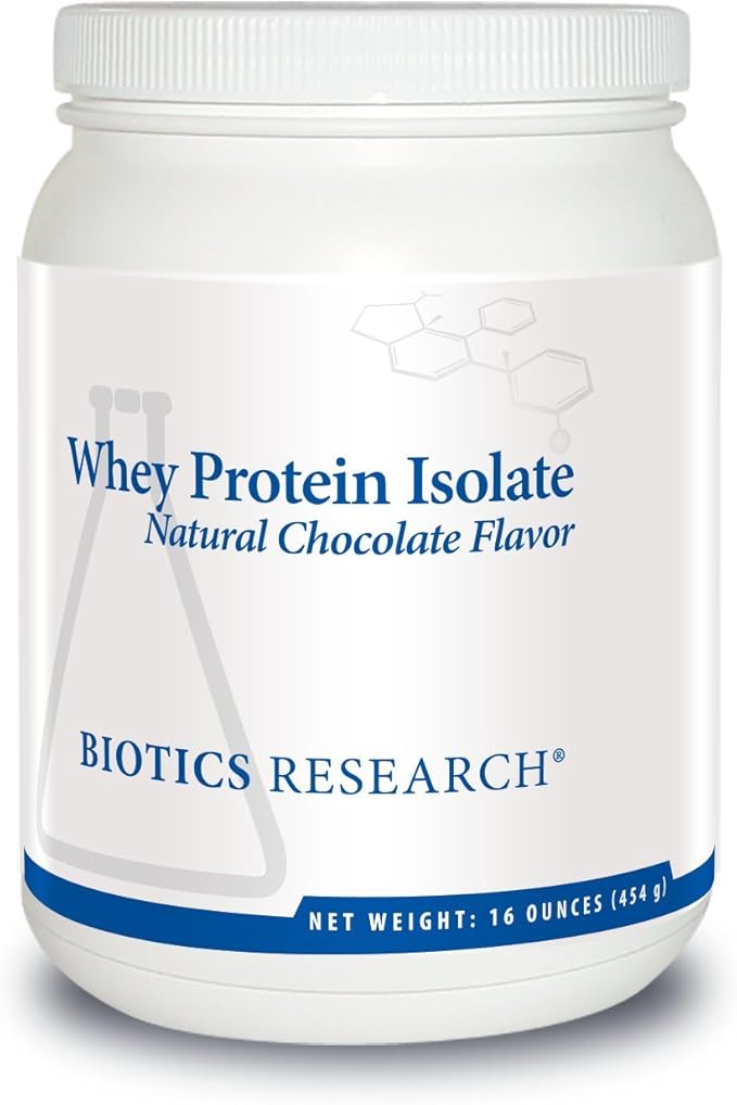 Biotics Research Corporation Whey Protein Isolate 20 Grams - Undenatured Non-GMO Delicious Chocolate Flavor Protein Powder - Support Muscle Growth
