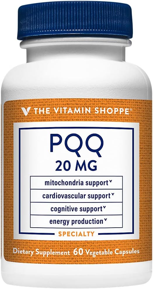PQQ (Pyrroloquinoline Quinone Disodium Salt) - Mitochondria &amp Cognitive Support - 20 MG (60 Vegetarian Capsules)