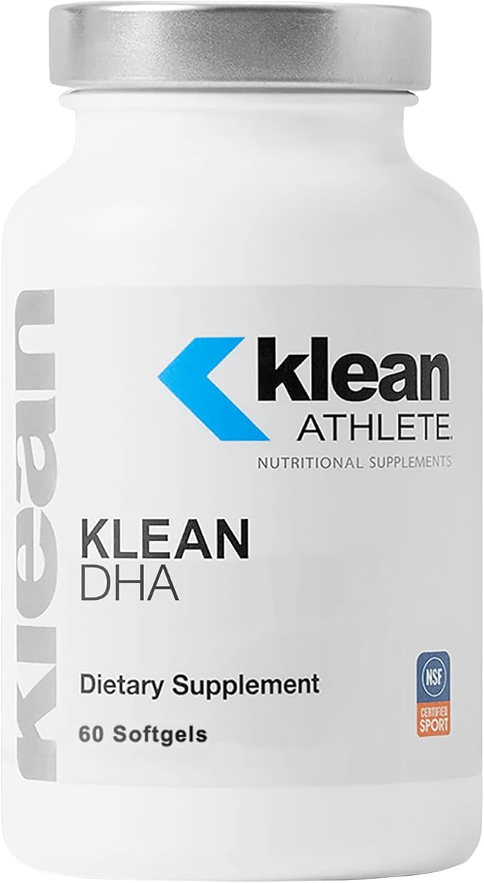 Klean Athlete Klean DHA - DHA Supplement for Athletes - Supports Heart &amp Brain Health* - Omega 3 Fish Oil - with EPA &amp DHA - Non-GMO &amp Gluten Free - 60 Softgels