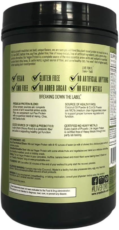 Propello Life Vegan Protein Powder (Spiced Vanilla 25 Servings)