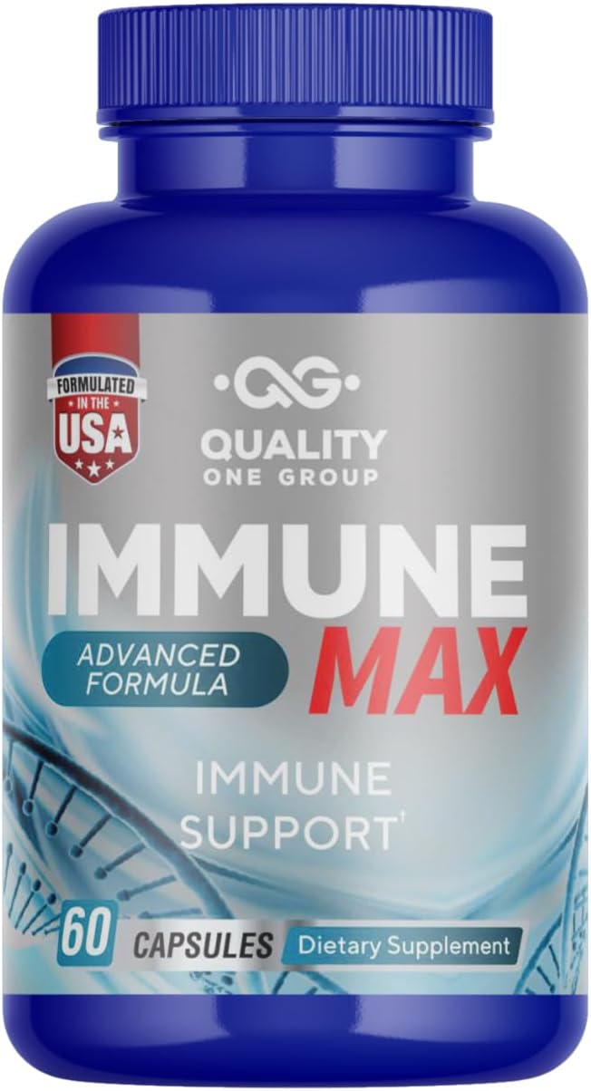 Immune Support Complex Supplement with Vitamin C E Quercetin Graviola Garlic Selenium Grape Seed Advanced Immune Defense Supports Overall Health Provides Vital Nutrients &amp Antioxidants
