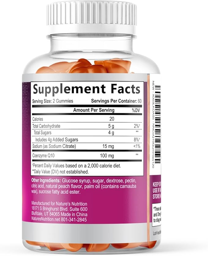 CoQ10 Gummies 100mg Per Serving - 3X Strength High Absorption Antioxidant Supplement for Heart Health Support &amp Energy Production Ultra Coenzyme Q10 Vitamins Coq 10 Supplements - 120 Gummies