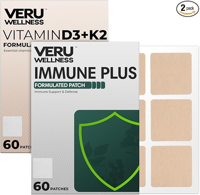 Veru Wellness Bariatric Immune D3/K2 - Post Bariatric Gastric Bypass and Sleeve Gastrectomy - Non Ingest Patch (60 Days)