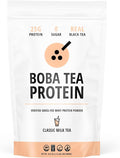Boba Tea Protein Classic Milk Tea | 25g Grass-Fed Whey Protein Isolate Powder | Gluten-Free &amp Soy-Free Bubble Tea Protein Drink | Real Ingredients &amp Lactose-Free Protein Drink | 25 Servings