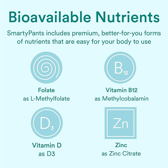 SmartyPants Organic Prenatal Vitamins for Women Multivitamin Gummies: Biotin Methylfolate Omega 3 (ALA) Vitamin D3 C Vitamin B12 B6 A K2 &amp Zinc Choline Vegetarian 180 Count (45 Day Sup