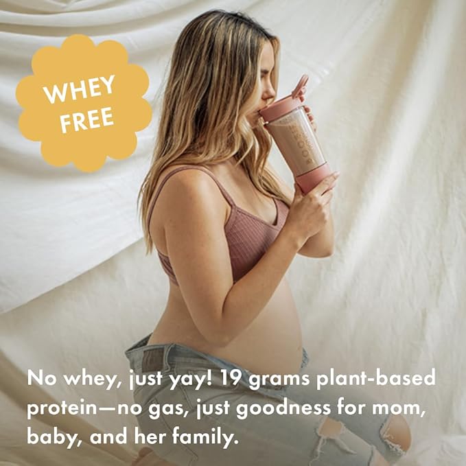 Boobie Body Superfood Protein Pregnancy and Postpartum Meal Replacement Shake Vanilla Chai Flavor | 19g Protein | Safe for Lactation &amp Motherhood | Organic Vegan Zero Sugar 1 Tub (20 Servings)