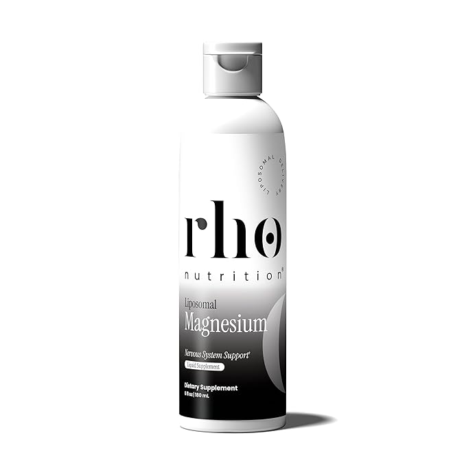 Rho Nutrition Liposomal Magnesium - High Absorption Liquid Magnesium Bisglycinate Vitamin Supplement - Supports Muscle Recovery Relaxation Memory &amp Cognitive Function for Men &amp Women