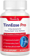 Tinnitus Relief Capsules for Ringing Ears - Tinnitus Supplement Extra Strength Formula with Flavonoids High-Potency B12 &amp Phosphatidylserine Supports Inner Ear Wellness 60 Capsules