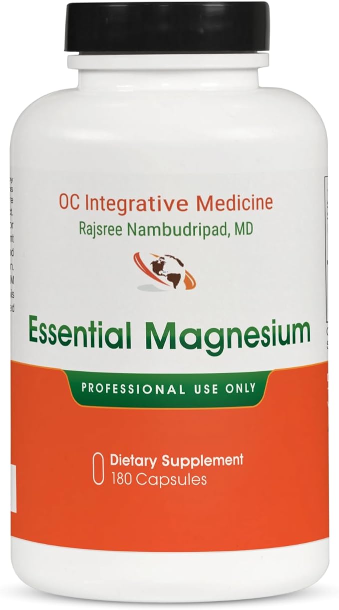 Essential Magnesium by Dr. Rajsree MD | Supports Restful Sleep Muscle Relaxation &amp Bowel Regularity | 3 Highly Absorbable Forms of Magnesium | 180 Capsules