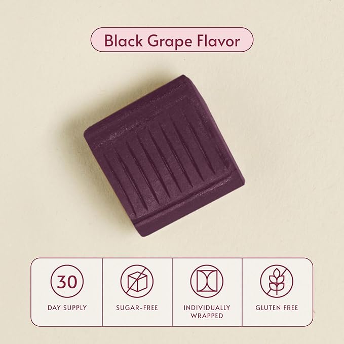 Bariatric Advantage Multi Chewy Bite - Soft Chew Multivitamin for Bariatric Surgery Patients - Chewable Multivitamin with Folic Acid Vitamin D3 &amp More - Black Grape Flavor - 60 Count