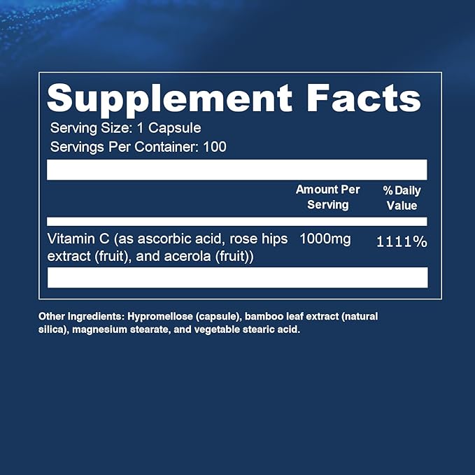 Opti + Vitamin C 1000mg Capsules | Buffered Vitamin C Time Release Essential Antioxidant Immune System Support &amp Promotes Healthy Aging* | 100 capsules/100 Servings