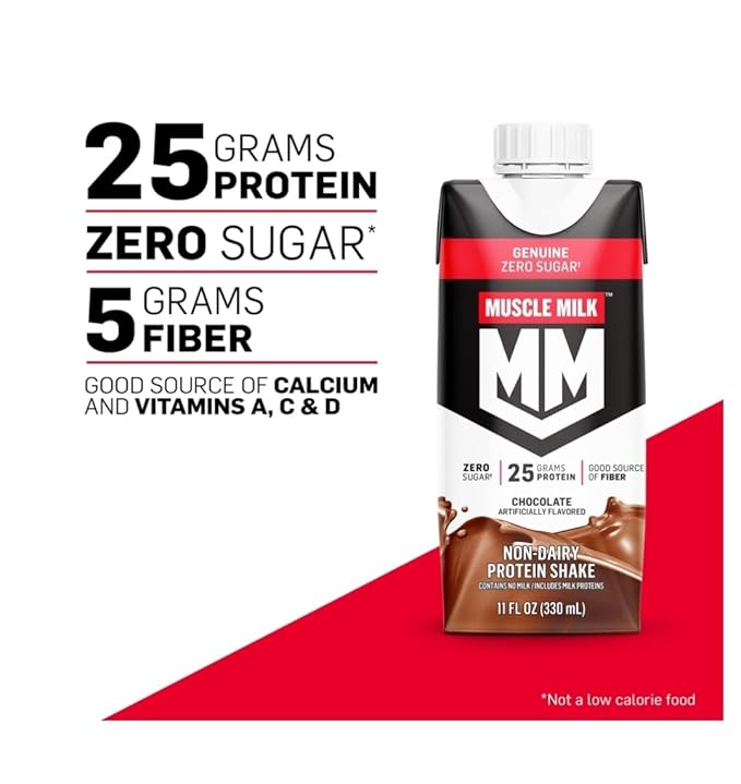 Muscle- Milk High Protein Chocolate Shake 25g Protein 11 fl oz Bottles (18 Pack) – Custom bundled by MOOCHI