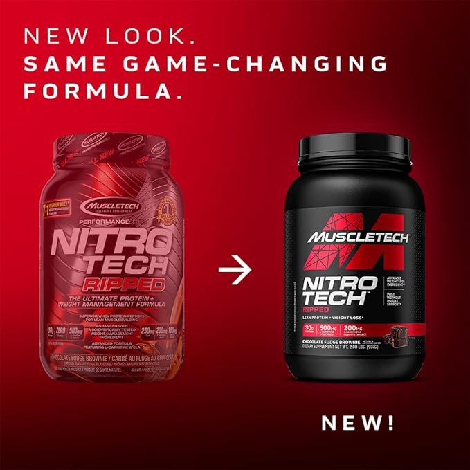 MuscleTech Nitro-Tech Ripped | Lean Whey Protein Powder/Isolate &amp Platinum Multivitamin for Immune Support 18 Vitamins &amp Minerals Vitamins A C D E B6 B12 Daily Workout Supplements for Men 90 C