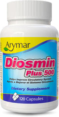 Arymar Diosmin Plus 500 - Circulatory System Support Supplement 500mg 120 Capsules