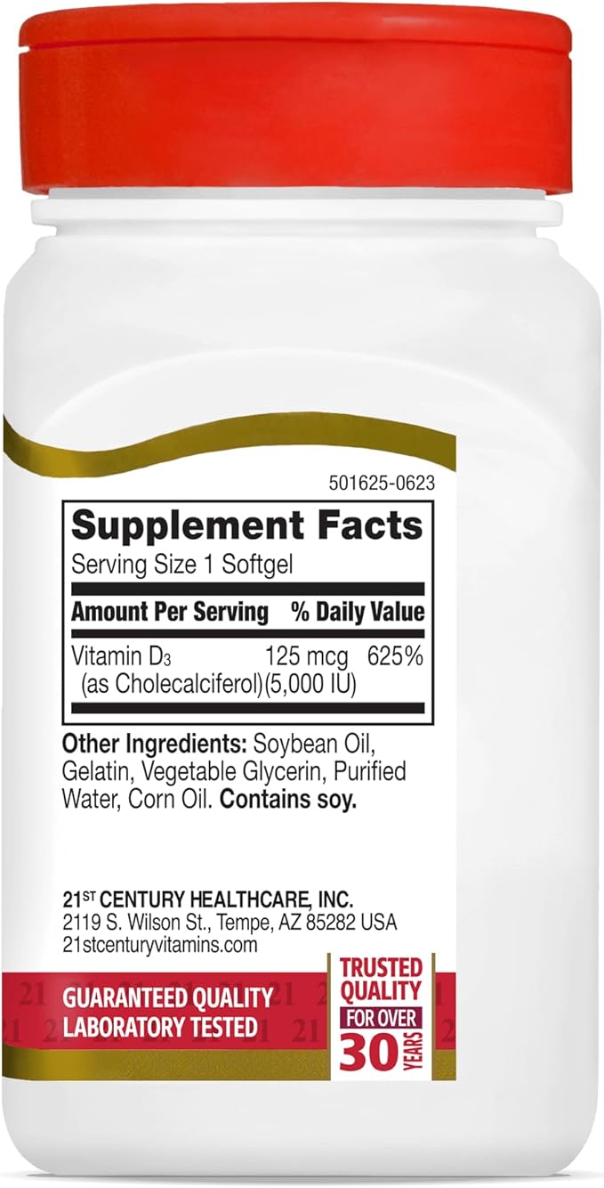 21st Century D 5000 iu Tablets 110-Count Pack of 4