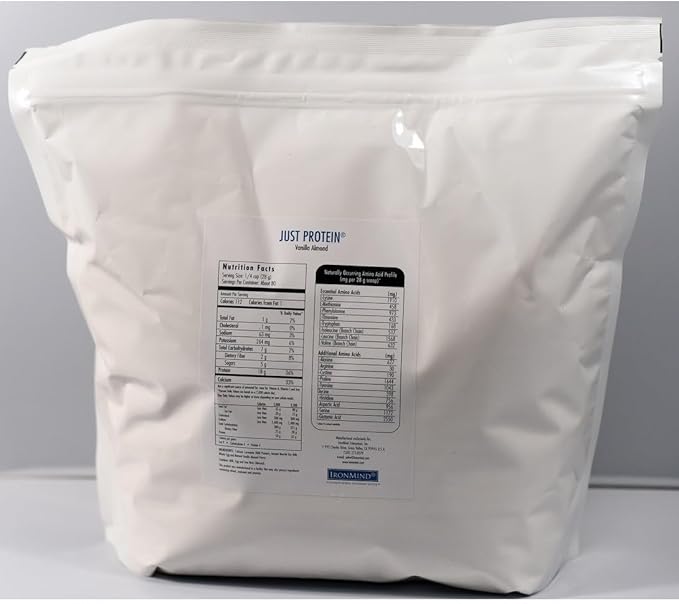 IronMind Just Protein – 5 Pound Classic Milk and Egg Supplement Powder Vanilla Non-GMO No Additives – 18g Protein 80 Servings