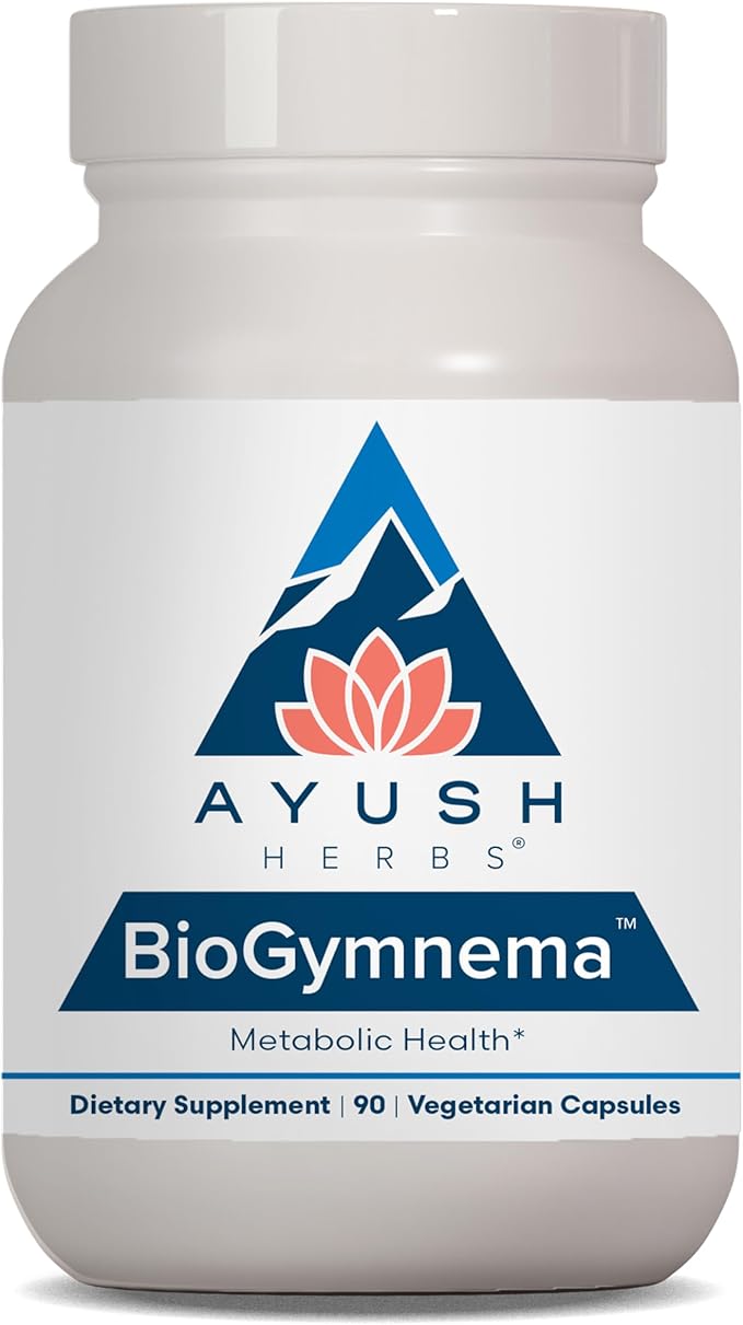 Ayush Herbs BioGymnema - Metabolic Vitamin &amp Herb Blend Metabolic Health Supplement for Women &amp Men with Biotin Berberine Bitter Melon &amp Gymnema Nutrient Support - 90 Vegetarian Capsul