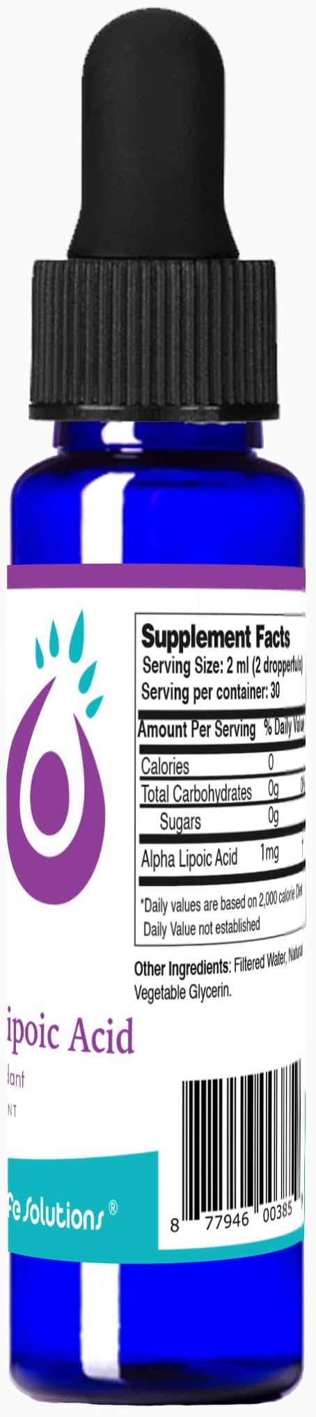Life Solutions Liquid Alpha Lipoic Acid with Dropper – 2 fl oz – High Absorption Antioxidant Supplement for Cellular Health Energy Support &amp Travel-Friendly Convenience