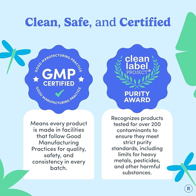 FIRST DAY Teen's Multivitamin Calming Magnesium &amp Brain Focus Gummies | Daily Nutrients Mood &amp Focus | Clean Label Project Verified® | Vegan | 30-Day Supply