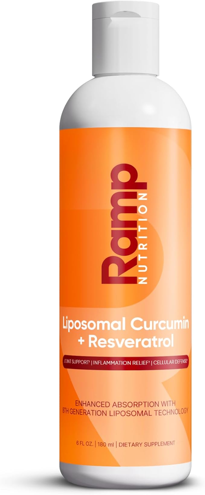 Liposomal Curcumin + Resveratrol Liquid – 200mg Curcuminoids + 75mg Trans-Resveratrol – Joint Support Anti-Inflammatory &amp Longevity – High Absorption – Vegan – 30 Servings