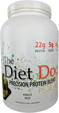 Precision Protein Blend- 100% Grass Fed Whey Protein Concentrate and Isolate Blend - 22g of Protein - 32 Servings - 2.2lb - Vanilla Bean