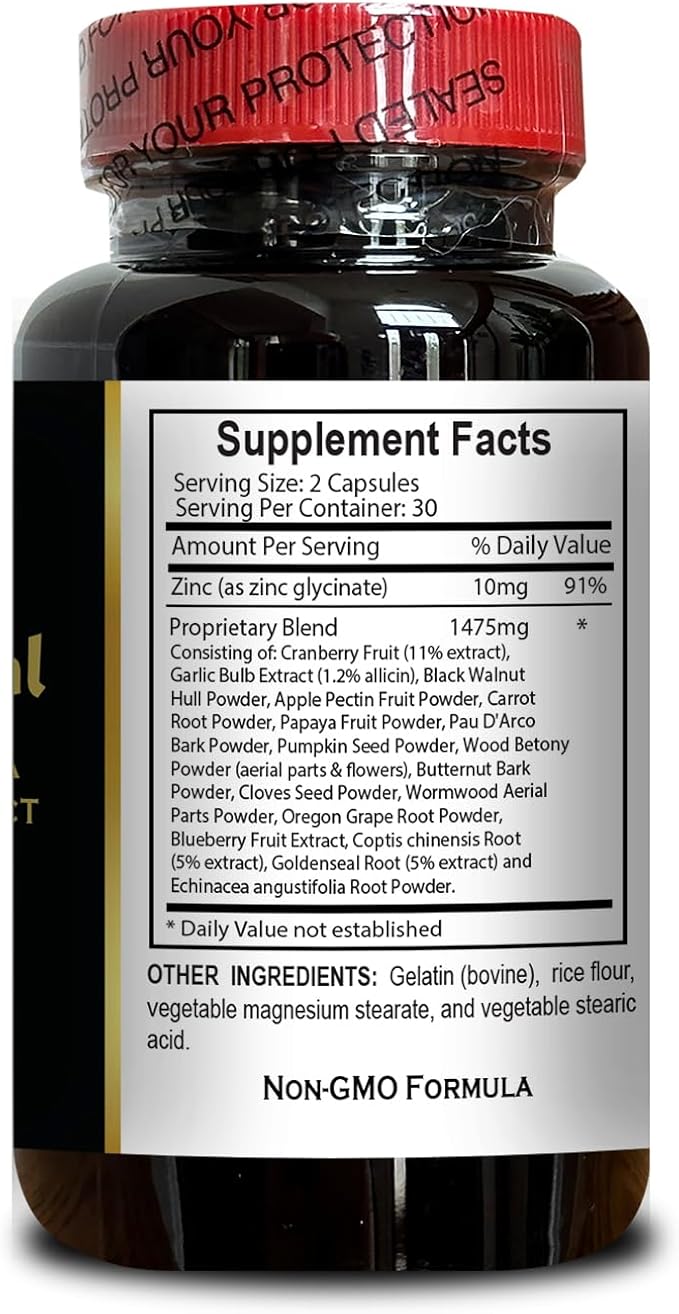 Parasite Complex - Natural Digestive Health &amp Cleansing Formula - Black Walnut &amp Cloves - GMP-Certified for Quality &amp Purity - 2 Bottles