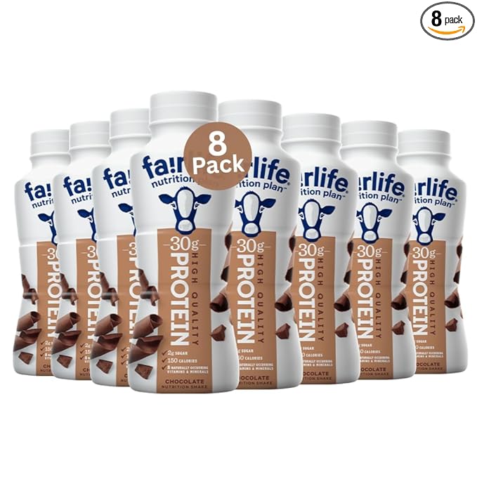 Fair-Iife Nutritios Plan Milk Chocolate Protein Shakes 11.5 FI oz (8 11.5 FI Oz)
