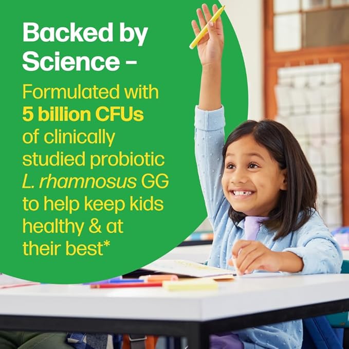 Culturelle Kids Chewable Daily Probiotic for Kids Ages 3+ 30 Count #1 Pediatrician-Recommended Brand Natural Berry Flavored Daily Probiotics for Digestive Health Oral Care &amp Immune Support